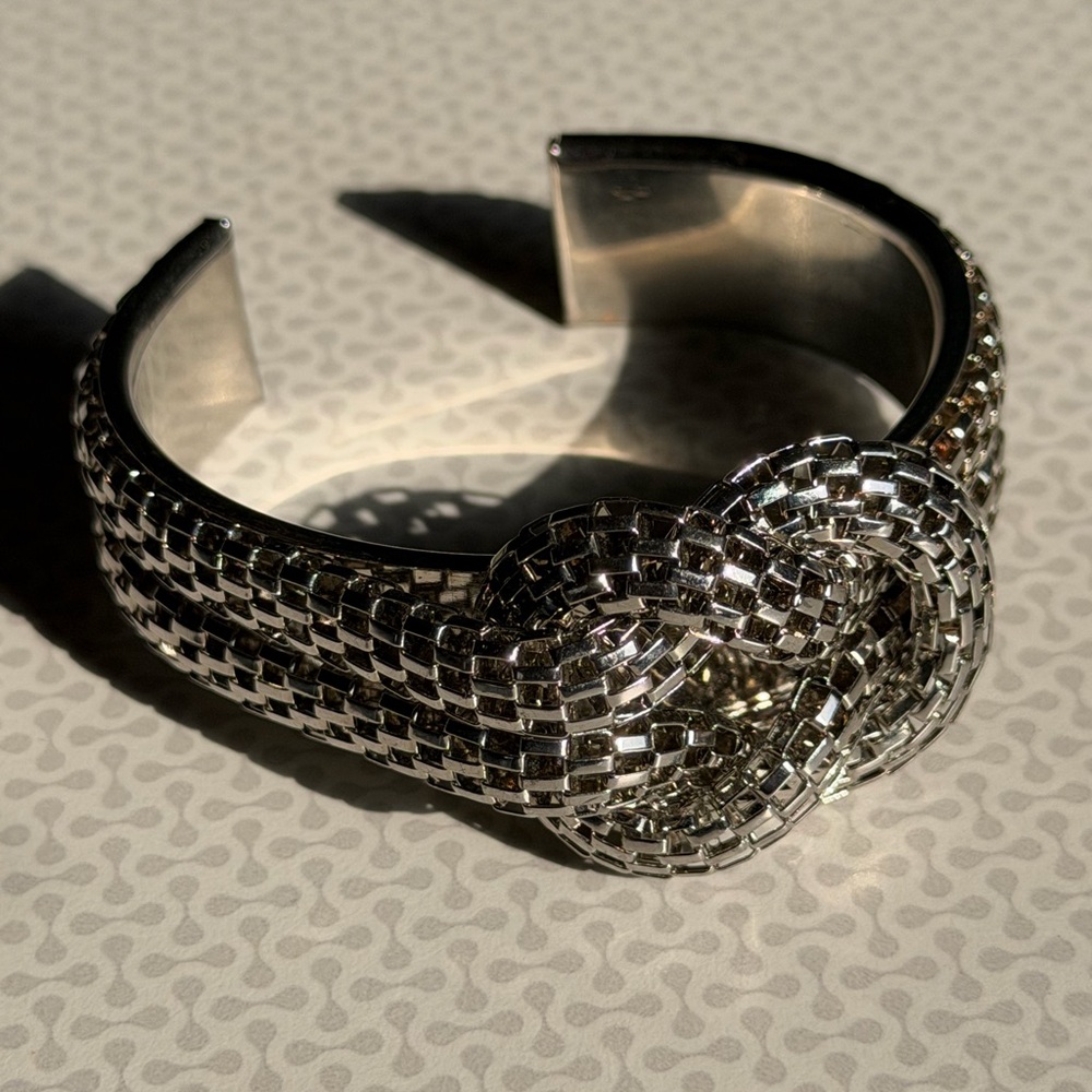 Silver Knot Cuff Bracelet